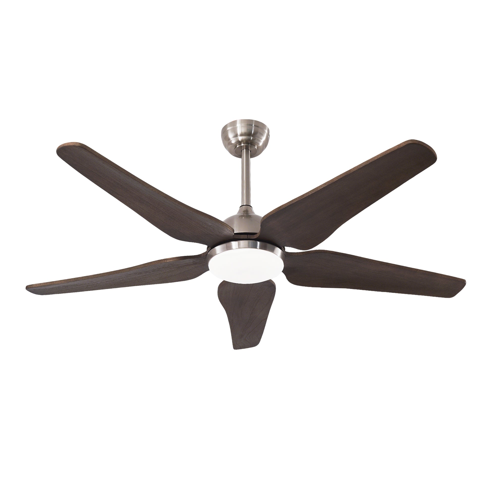 52" Nickel Reversible Ceiling Fan with Light