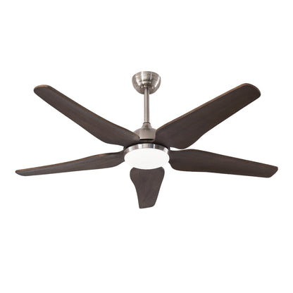 52" Nickel Reversible Ceiling Fan with Light