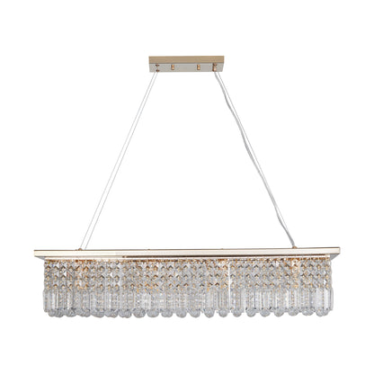 39.4" 8-Light Gold Raindrop Crystal Chandelier - view 10