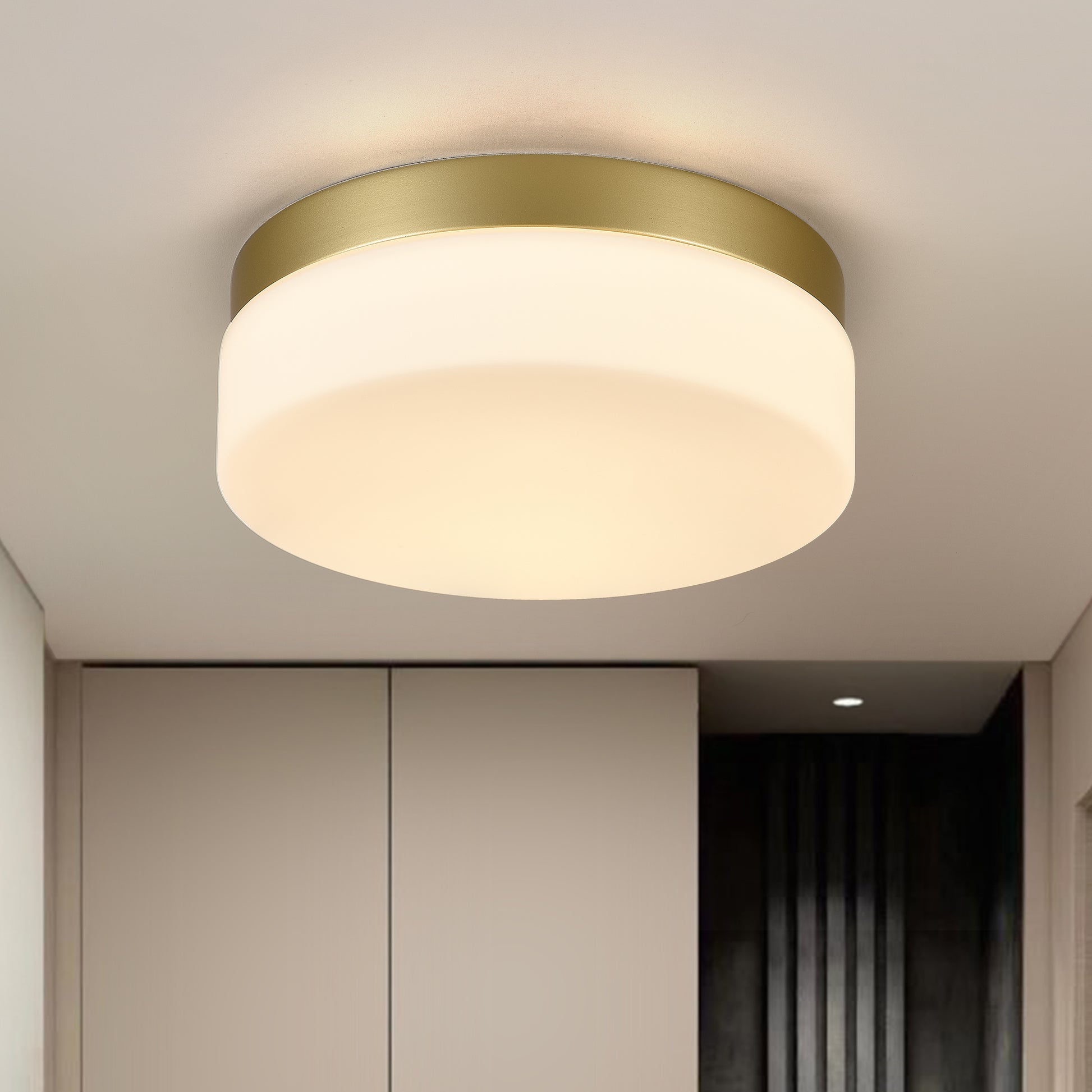 12" Gold LED Flush Mount Ceiling Light