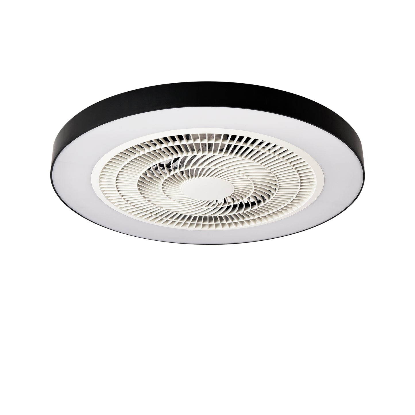 Matte Black Flush Mount Ceiling Fan with Dimmable LED - view 17