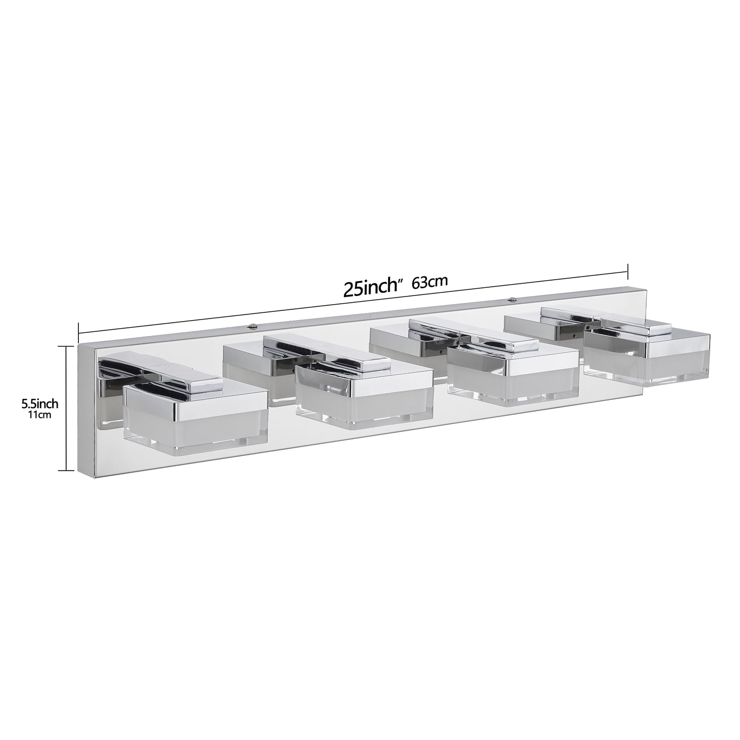 4-Light Chrome LED Bathroom Vanity Light - view 9