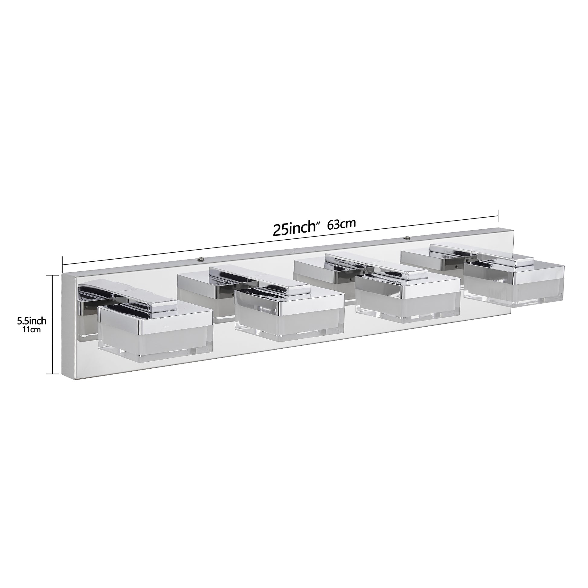 4-Light Chrome LED Bathroom Vanity Light - view 9