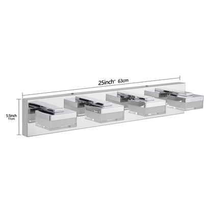 4-Light Chrome LED Bathroom Vanity Light - view 9