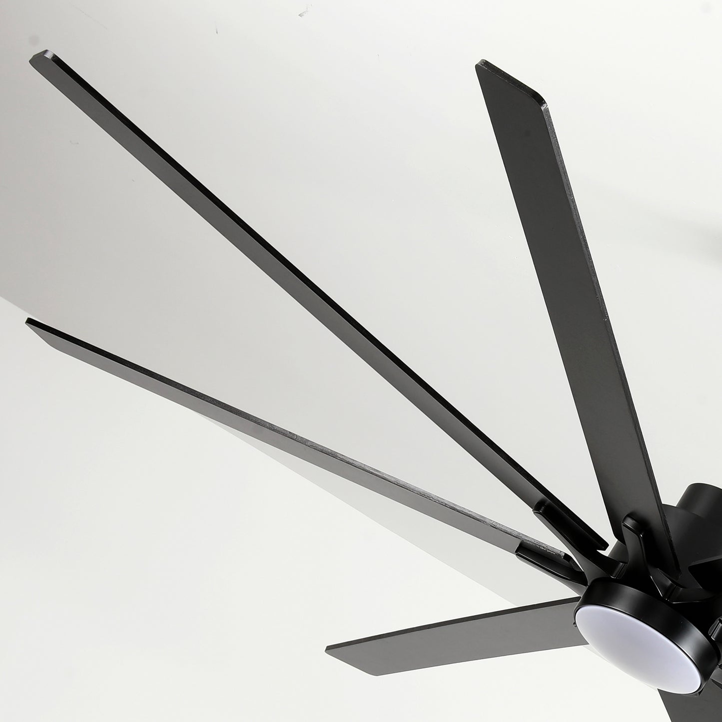84" Matte Black Plywood Ceiling Fan with Dimmable LED - view 19
