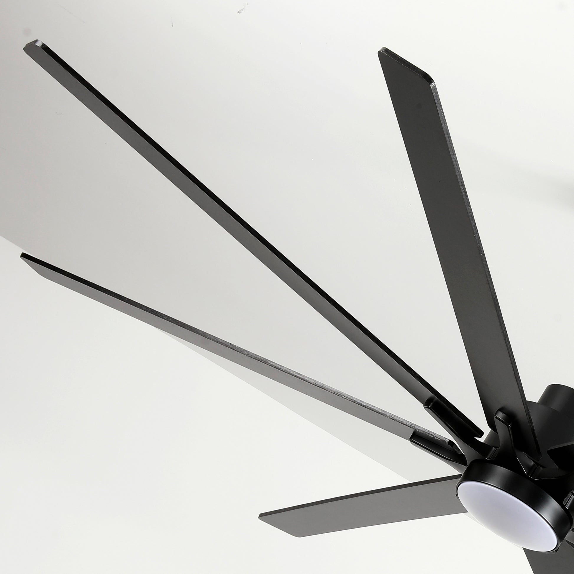 84" Matte Black Plywood Ceiling Fan with Dimmable LED - view 19