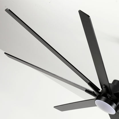 84" Matte Black Plywood Ceiling Fan with Dimmable LED - view 19
