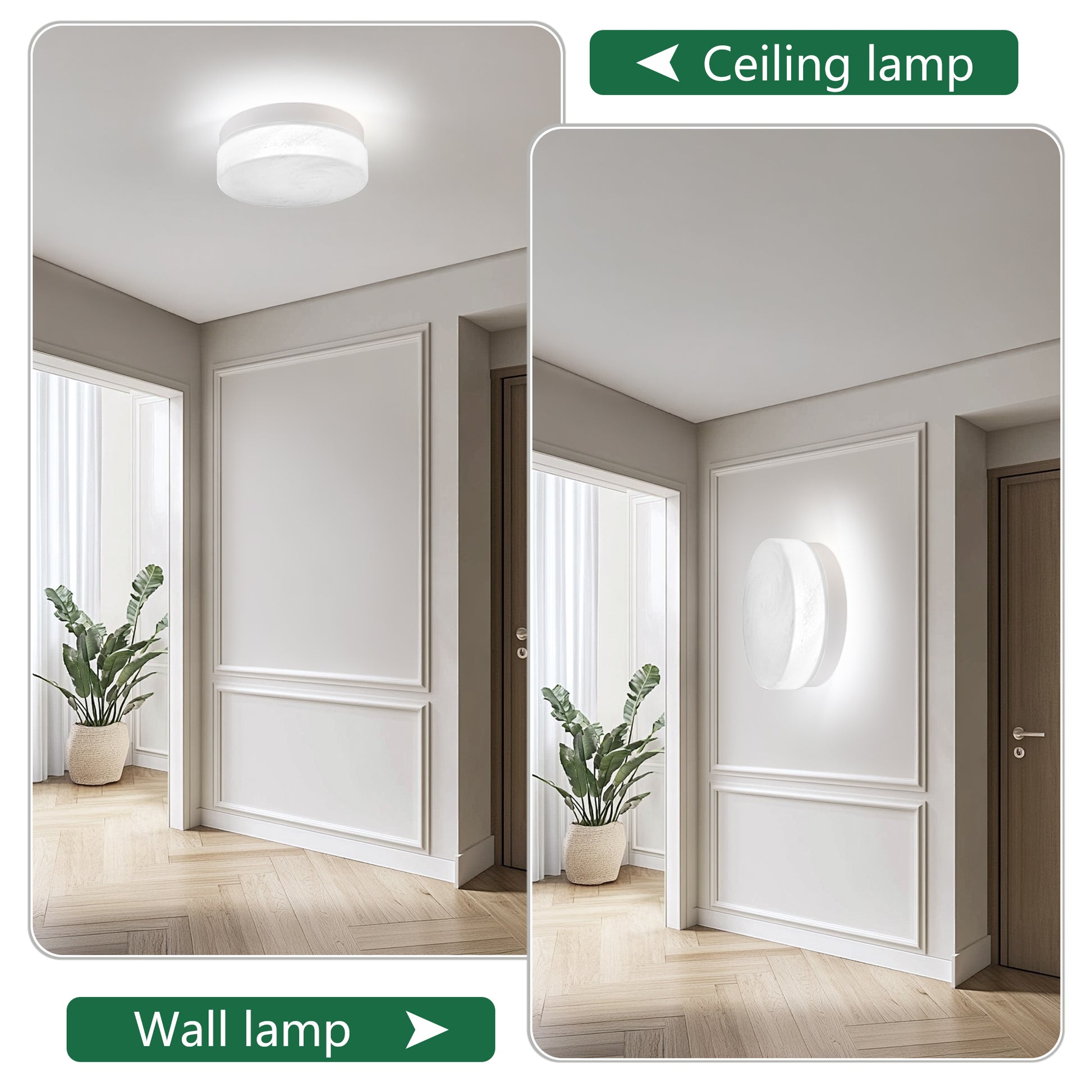 12" White Round LED Flush Mount Ceiling Light - view 5