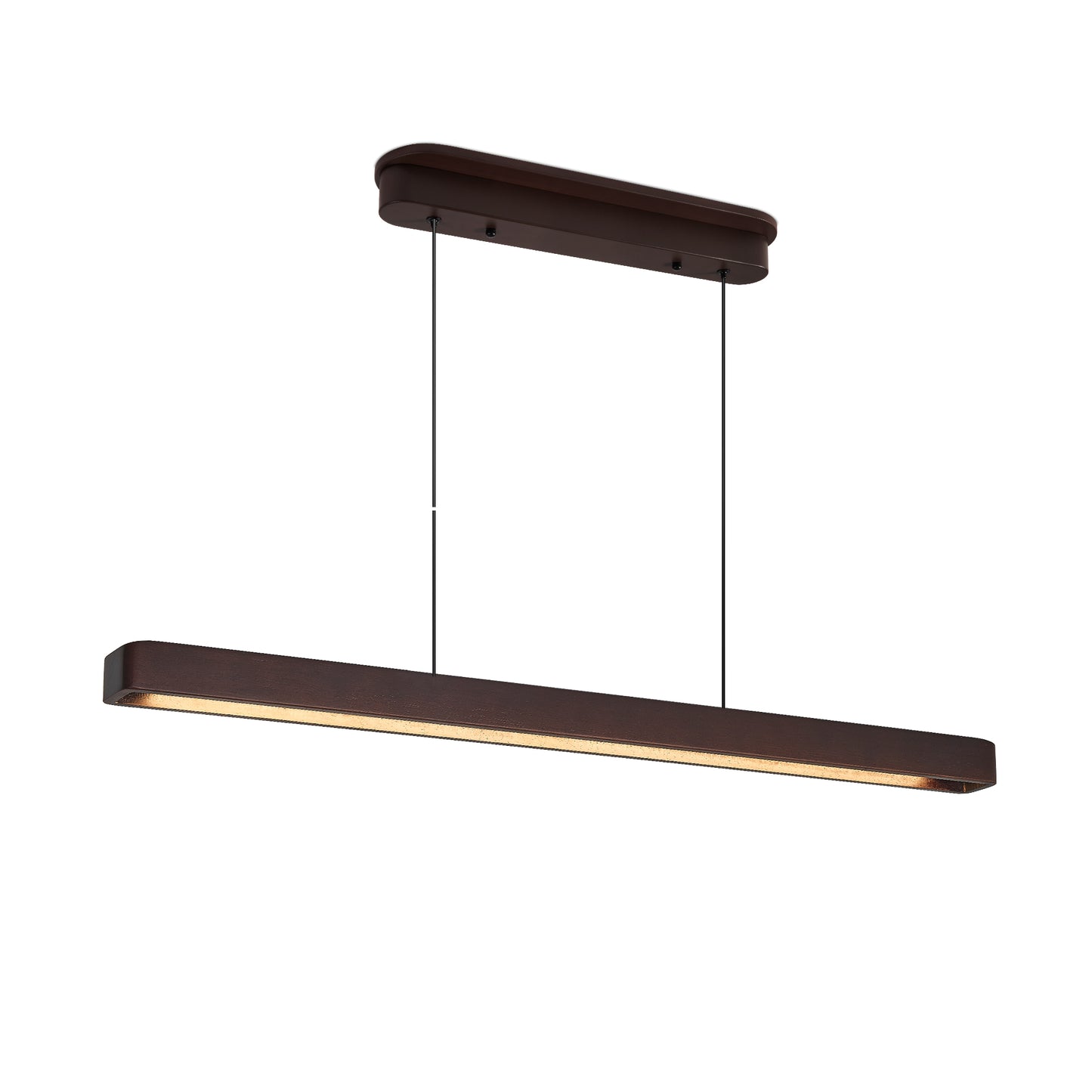 39" Walnut Wood LED Pendant Light - view 11