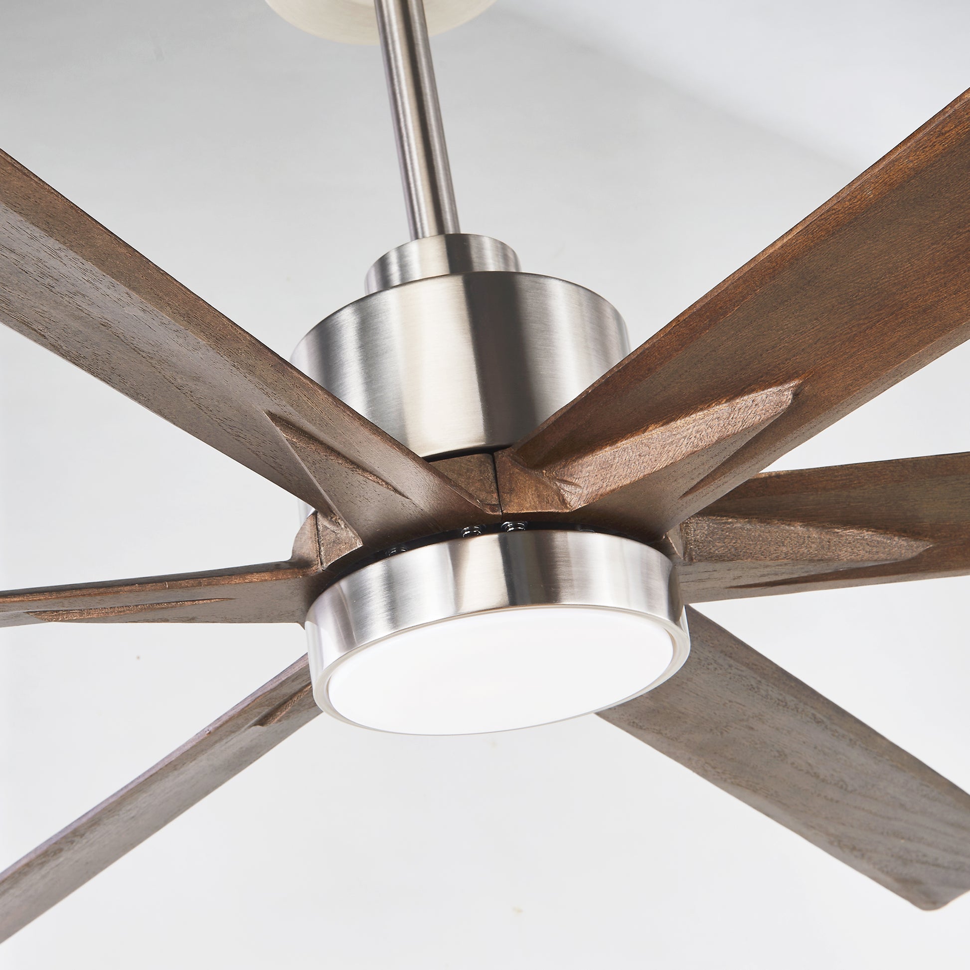 70" Nickel Finish Ceiling Fan with Light - view 18