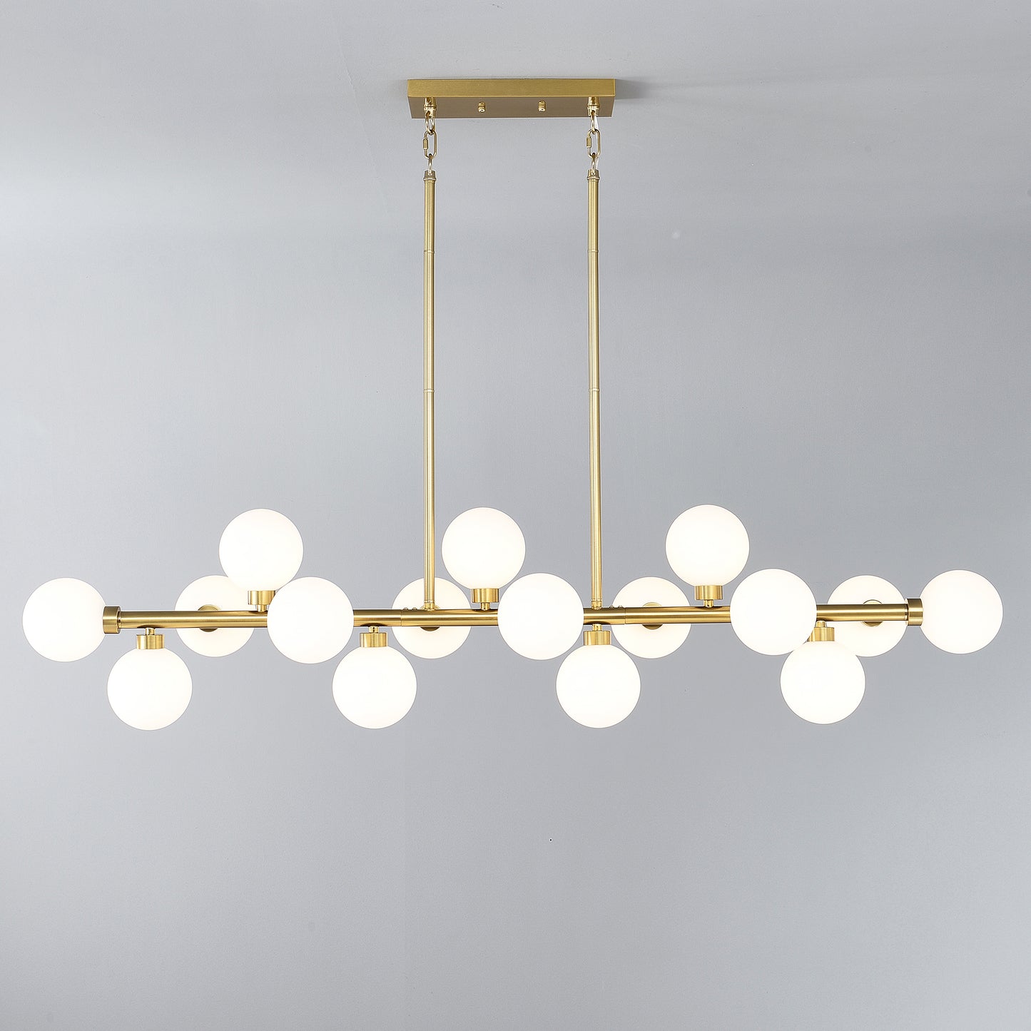 16-Light Gold and Opal Farmhouse Pendant Light - view 11