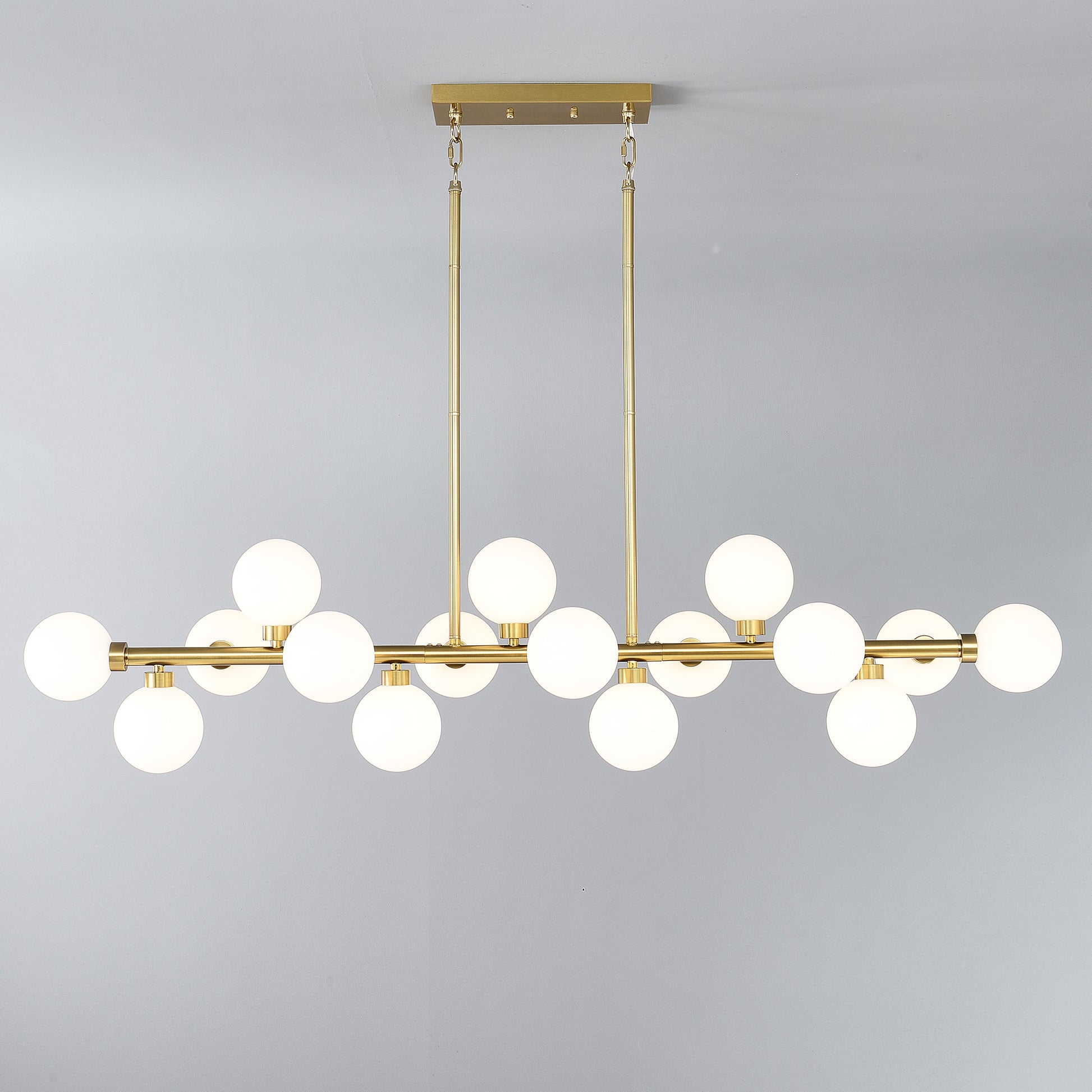 16-Light Gold and Opal Farmhouse Pendant Light - view 11