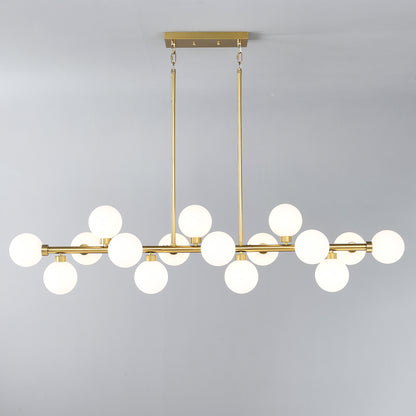 16-Light Gold and Opal Farmhouse Pendant Light - view 11
