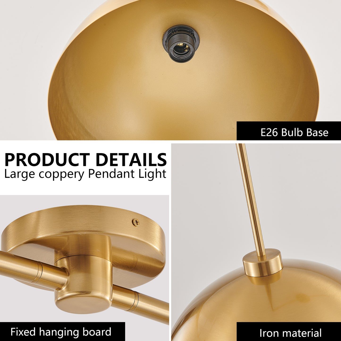 41" Industrial Copper Double Pendant Light - view 6