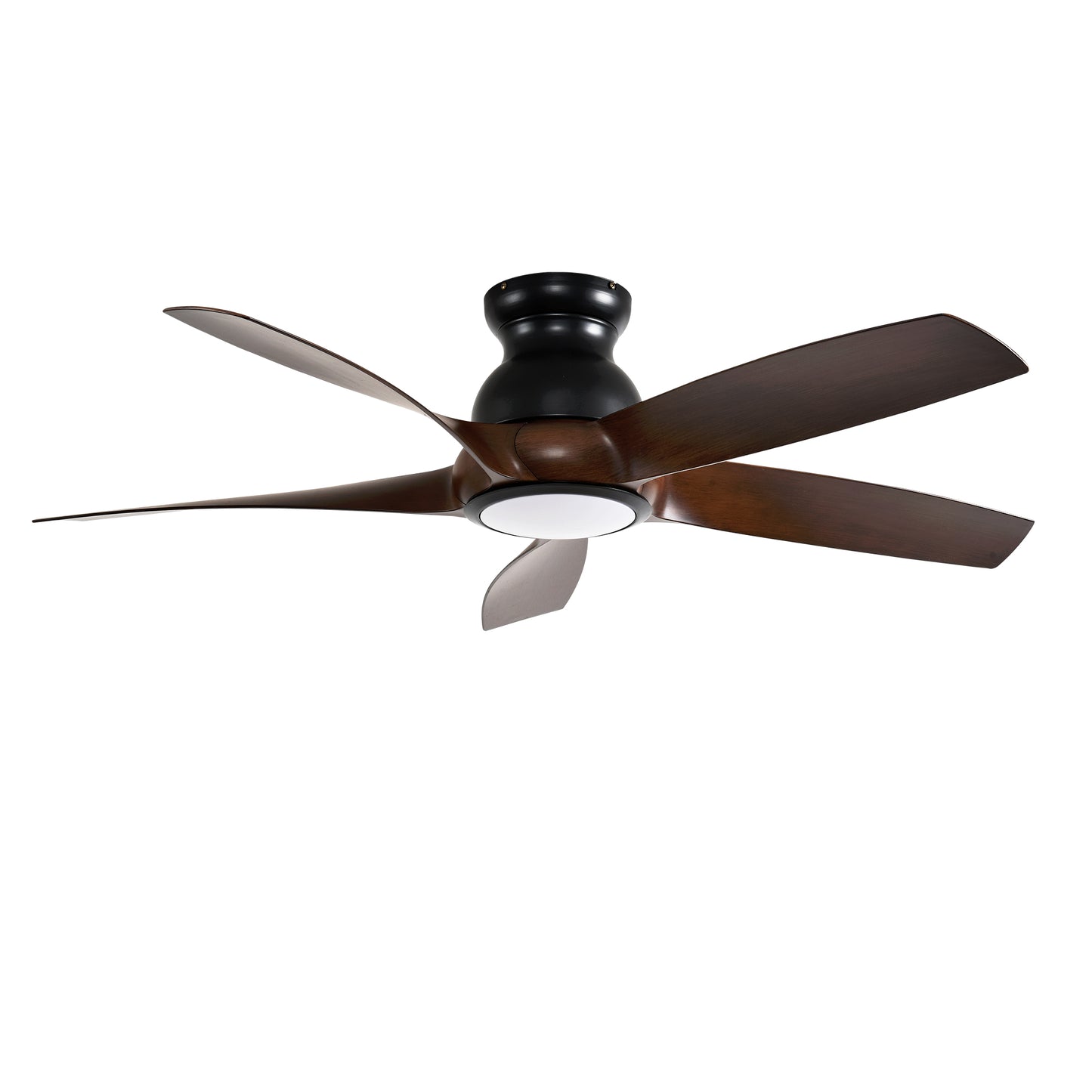 56" Matte Black & Wood Ceiling Fan with Remote - view 14