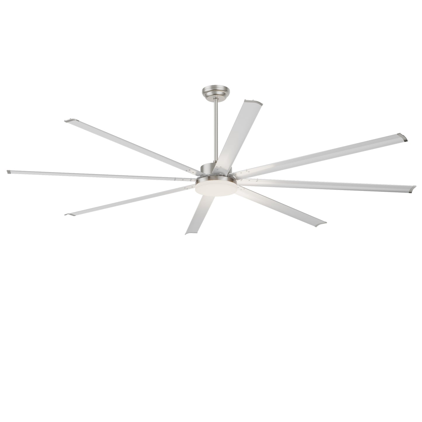 96" Silver Industrial Ceiling Fan with Light & Remote - view 22