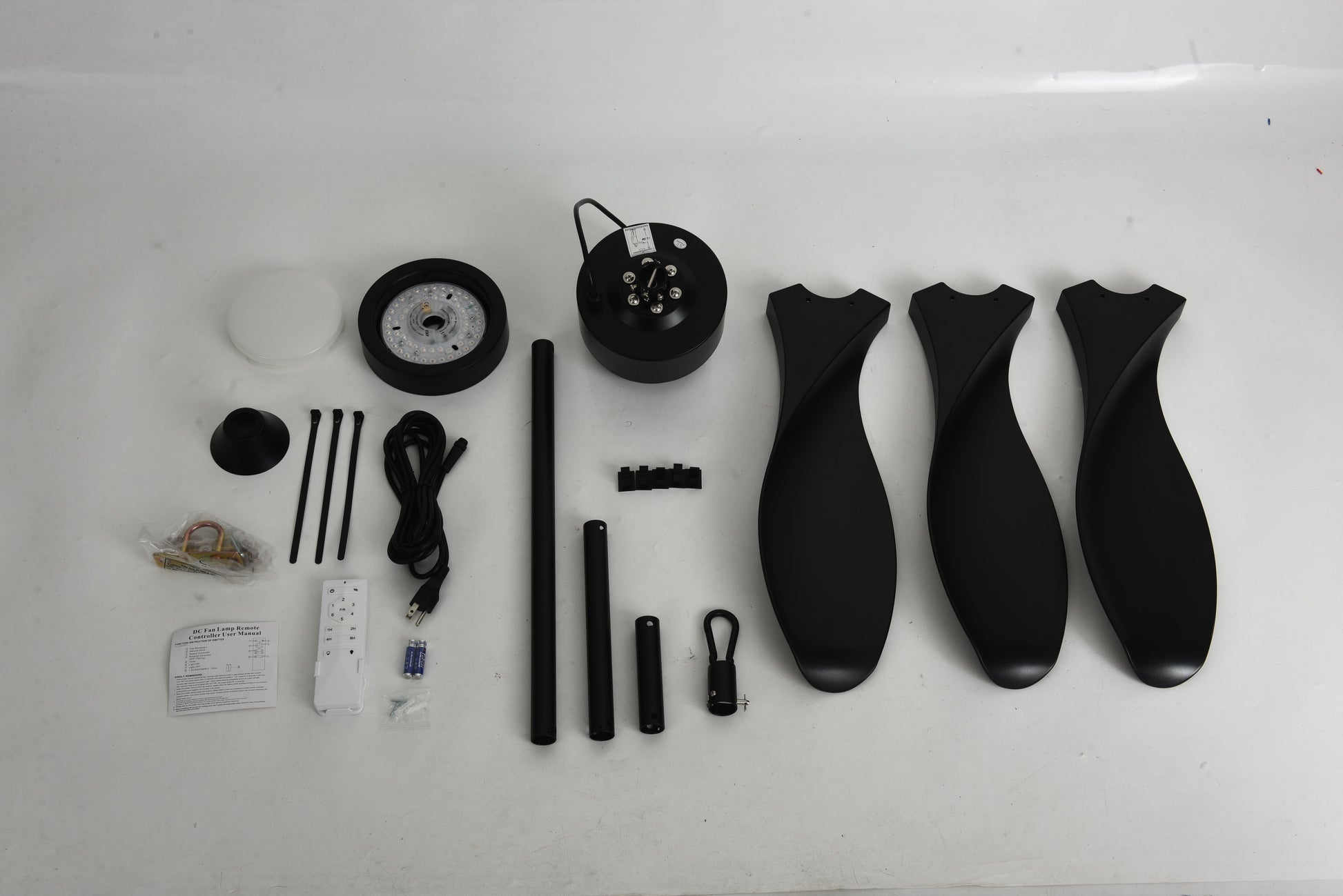 42" Matte Black Outdoor Ceiling Fan with LED Light - view 18