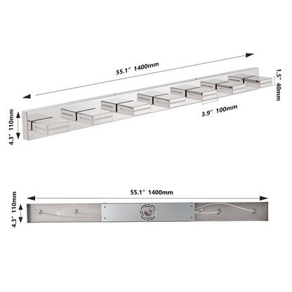 7-Light Chrome Minimalist LED Vanity Light - view 10
