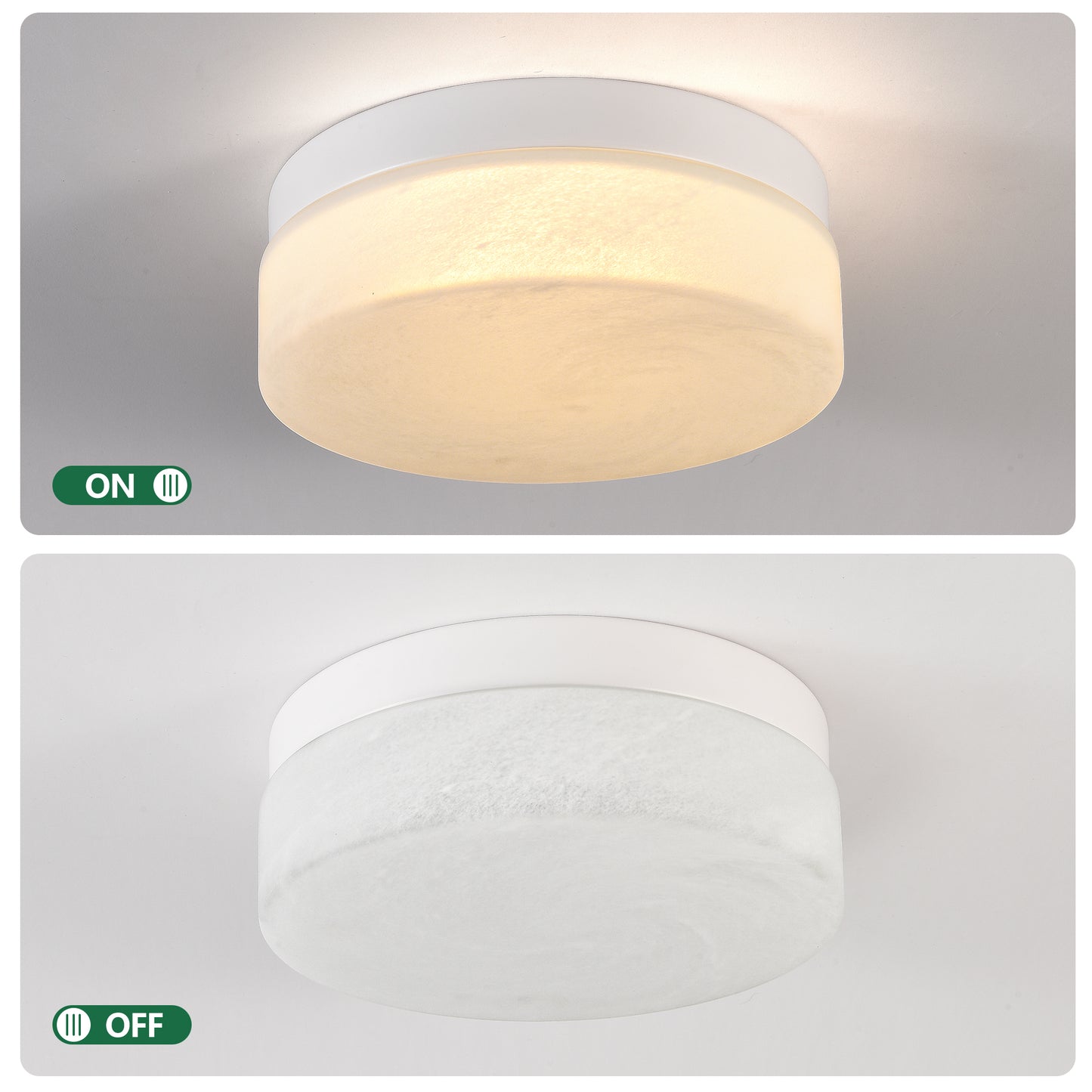 12" White Round LED Flush Mount Ceiling Light - view 8