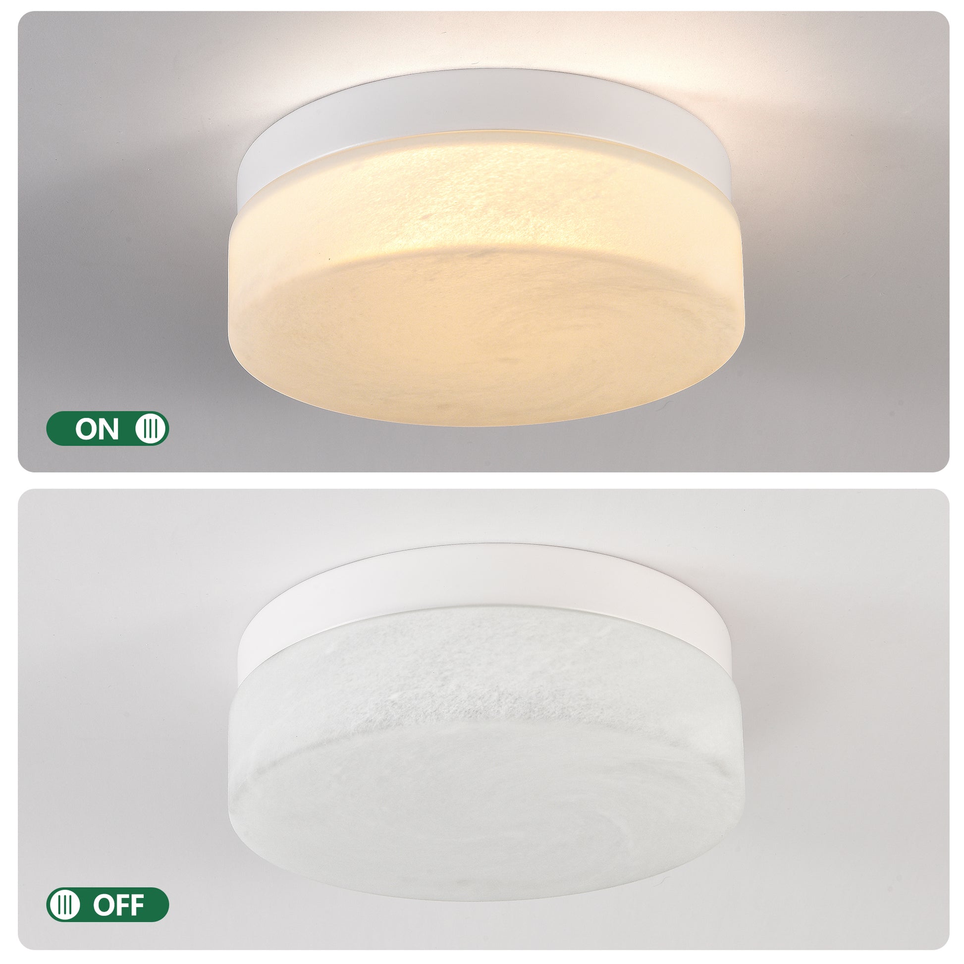 12" White Round LED Flush Mount Ceiling Light - view 8
