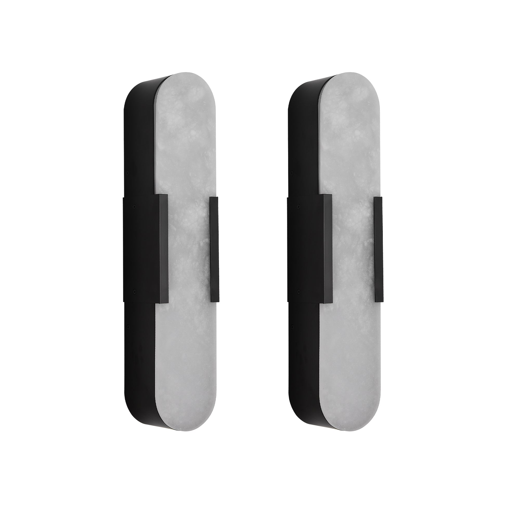 19.7" Natural Marble Black Wall Sconce, Set of 2 - view 10