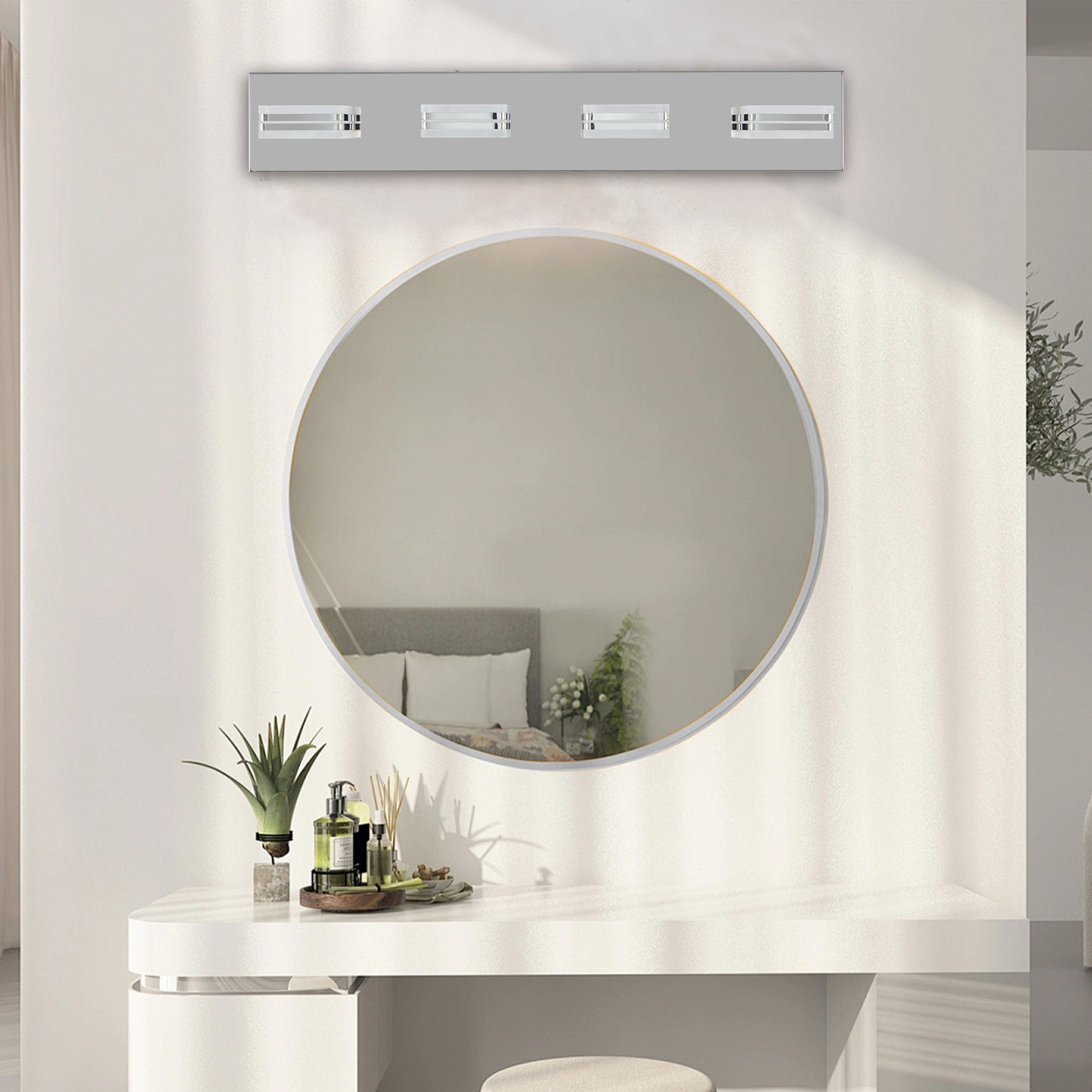 26" 4-Light Chrome LED Vanity Wall Light - view 3