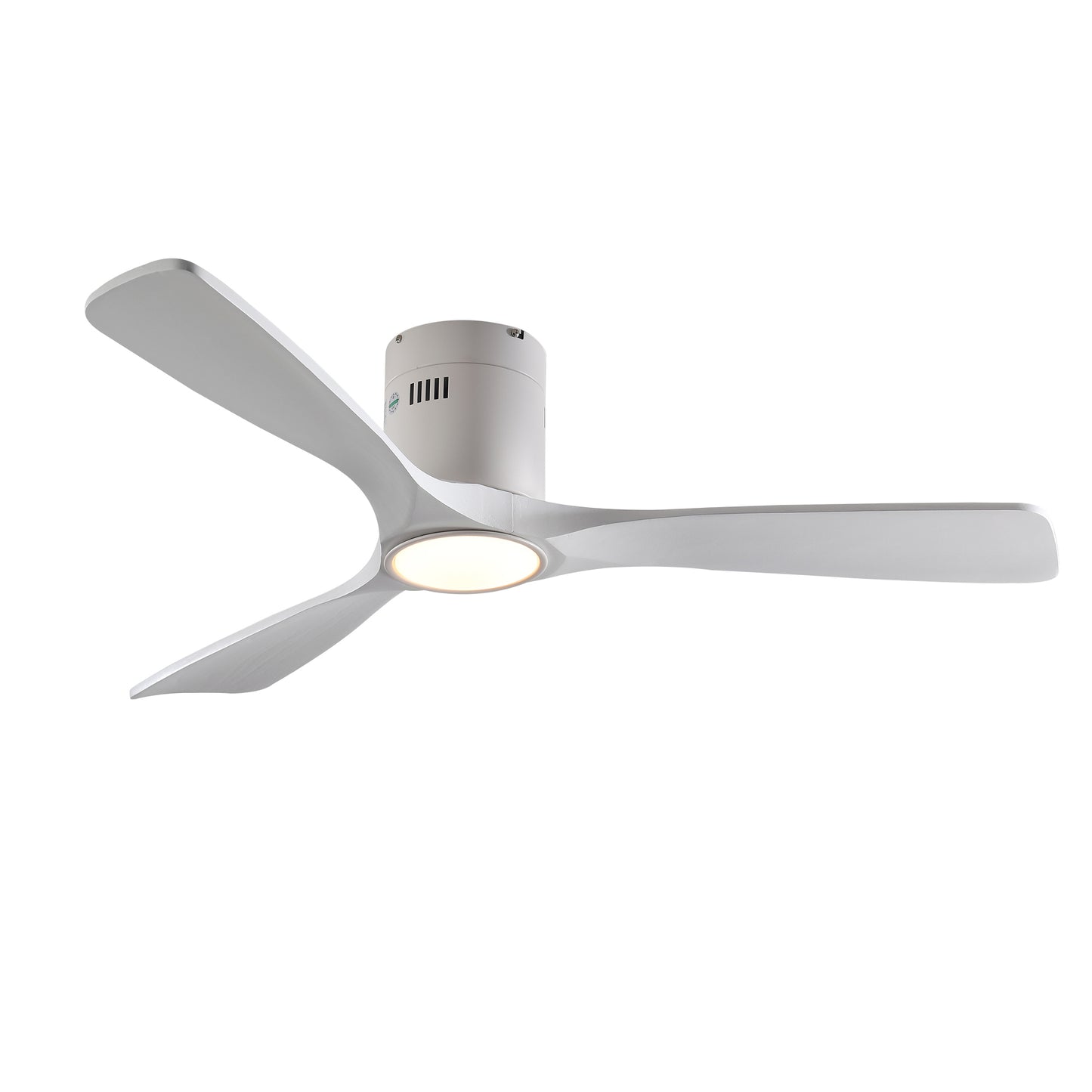 52" Matte White Solid Wood Ceiling Fan with Dimmable LED - view 16
