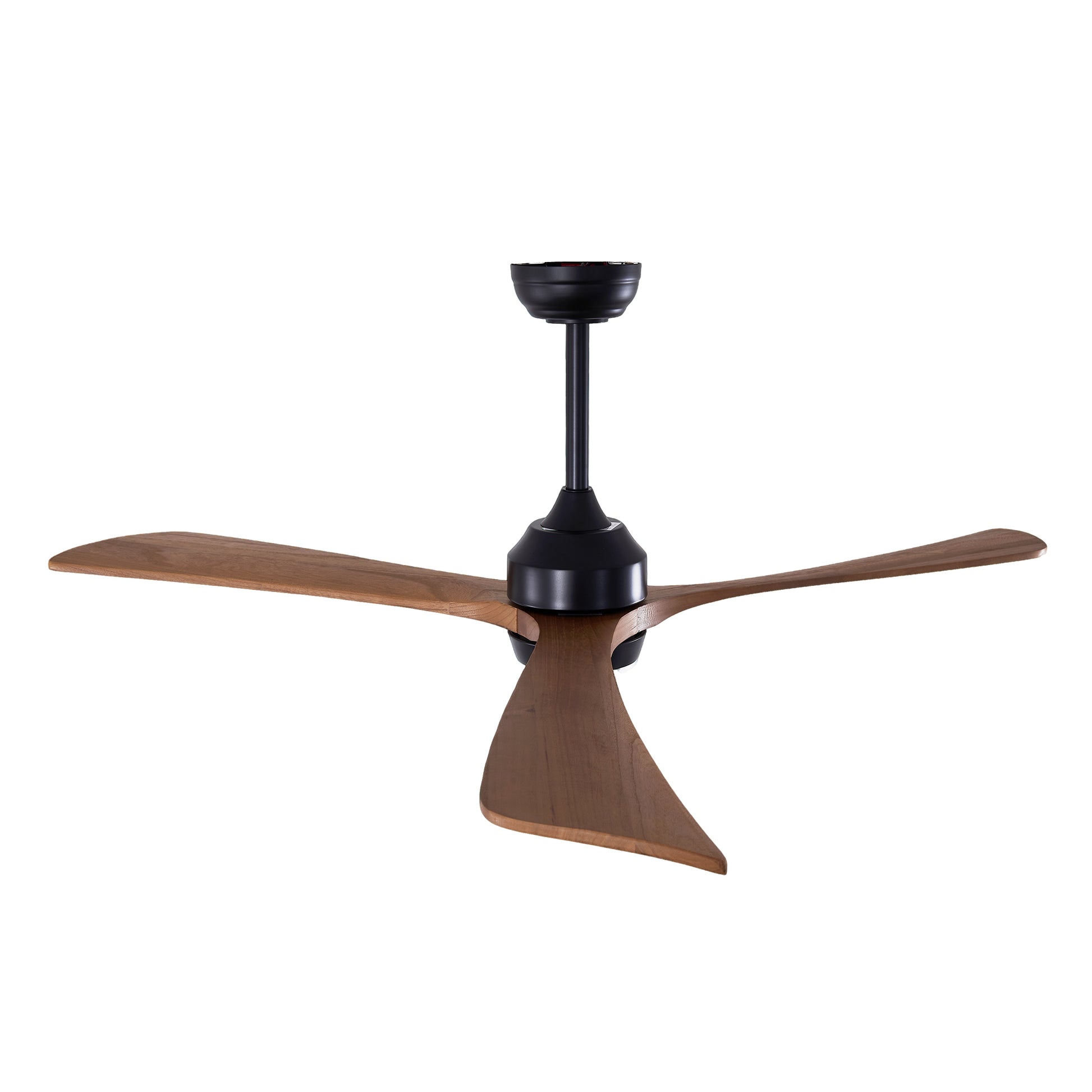 62" Matte Black 3-Blade Solid Wood Ceiling Fan with Remote - view 19