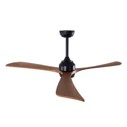 62" Matte Black 3-Blade Solid Wood Ceiling Fan with Remote - view 19