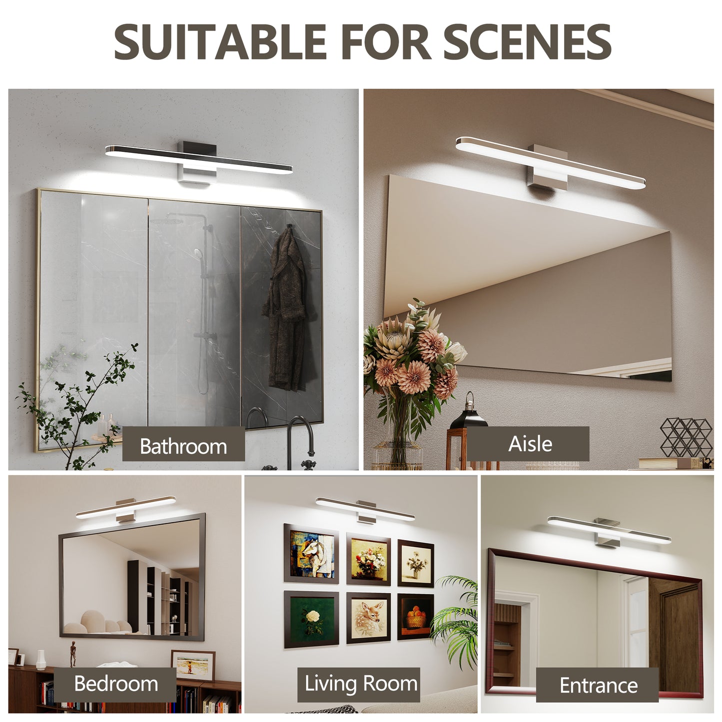 24" Chrome Vanity Wall Light with Dimmable LED - view 6