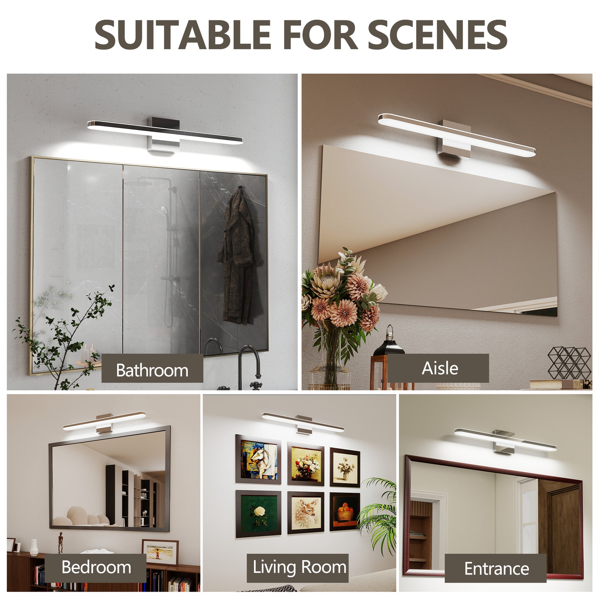 24" Chrome Vanity Wall Light with Dimmable LED - view 6