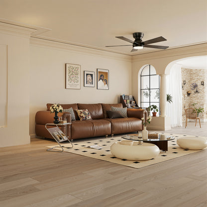 46" Matte Black Plywood Blade Ceiling Fan with Remote - view 7