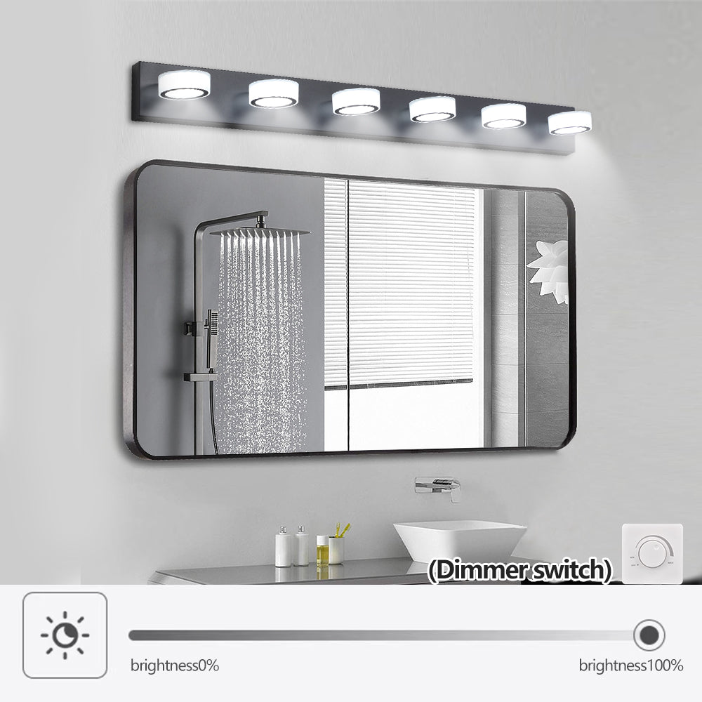 45" 6-Light Black LED Vanity Wall Light - view 3