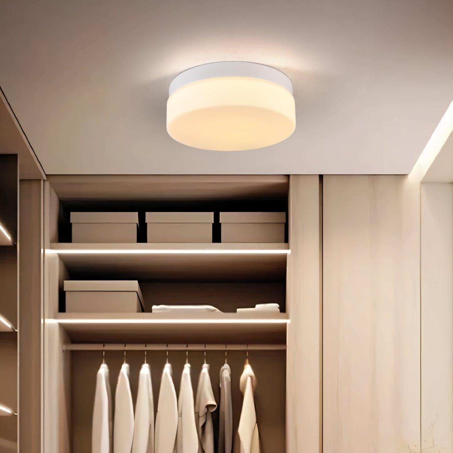 12" White LED Flush Mount Ceiling Light - view 2