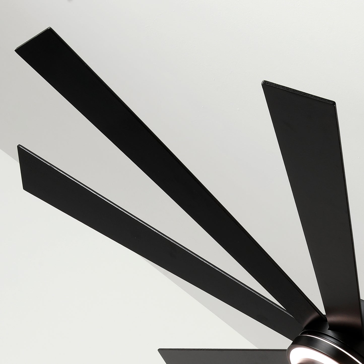 72" Matte Black 8-Blade Ceiling Fan with Dimmable LED - view 20