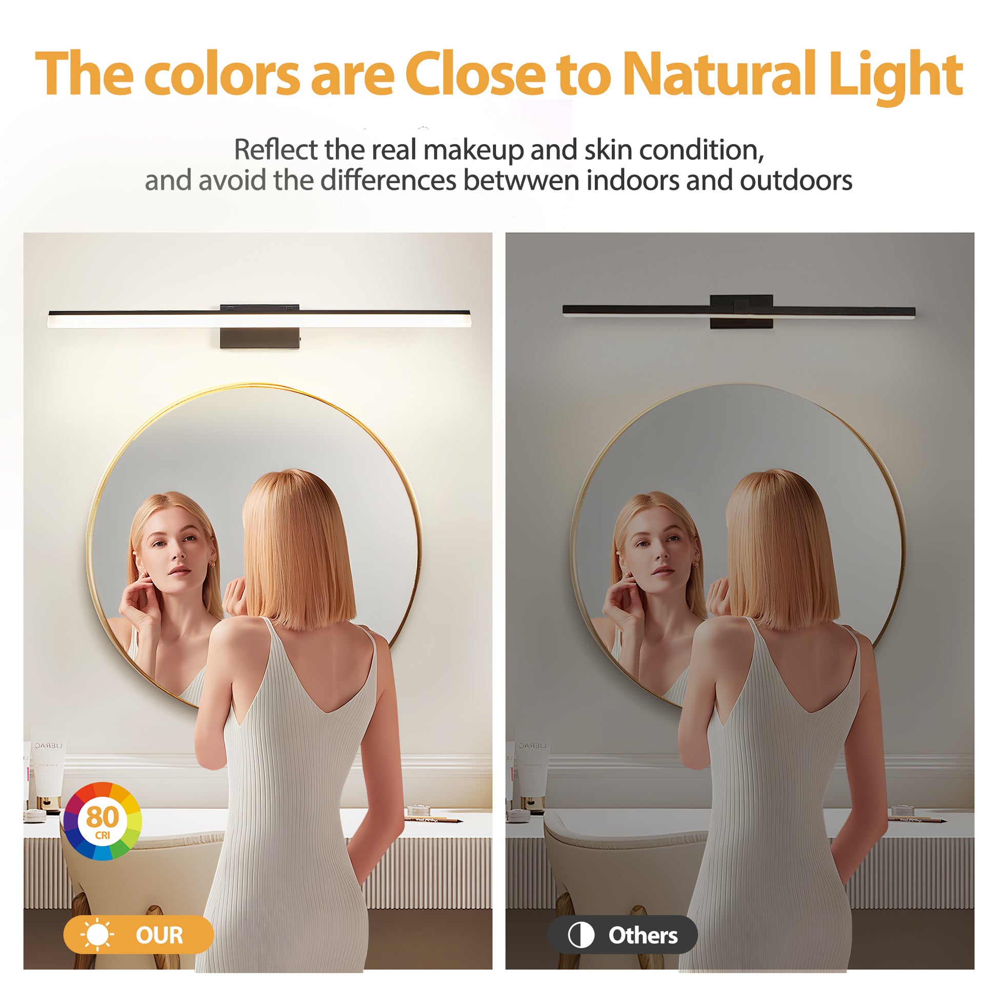 39" Black Metal LED Bathroom Vanity Light - view 5