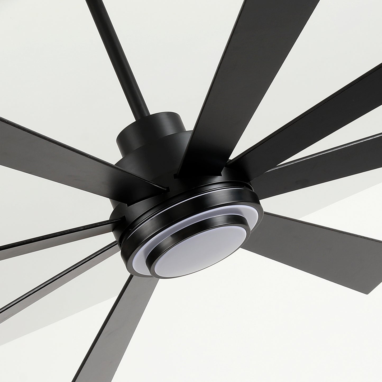 72" Matte Black 8-Blade Ceiling Fan with Dimmable LED - view 21