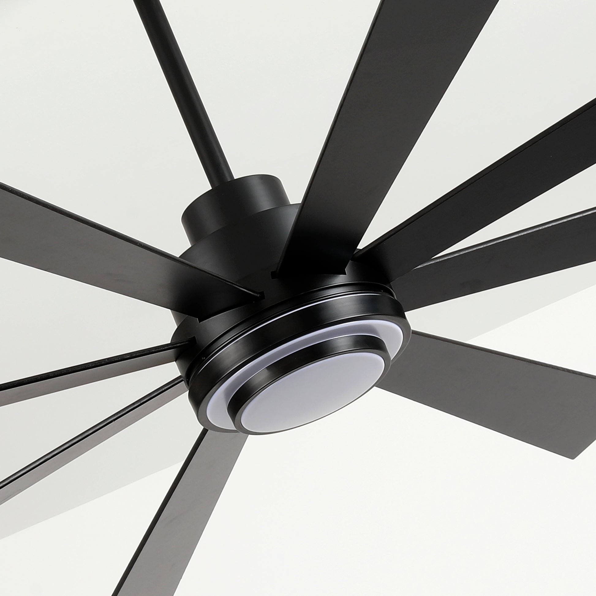72" Matte Black 8-Blade Ceiling Fan with Dimmable LED - view 21