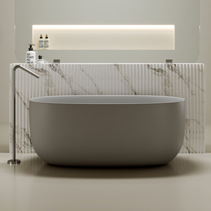 Gray Oval Freestanding Tub