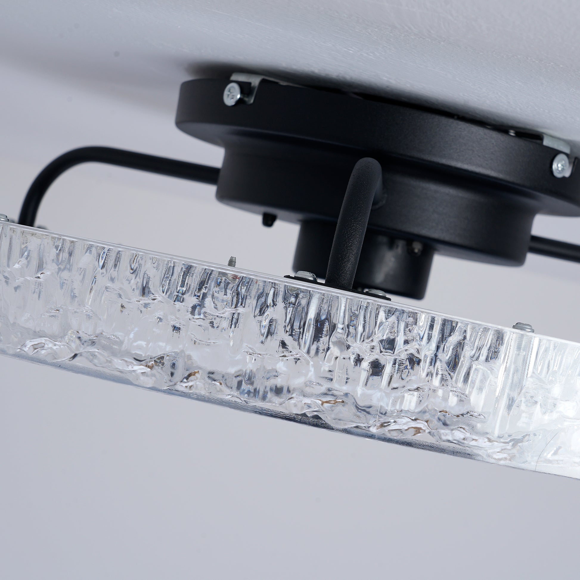 Matte Black Acrylic Ice Brick Ceiling Fan with Dimmable LED - view 20
