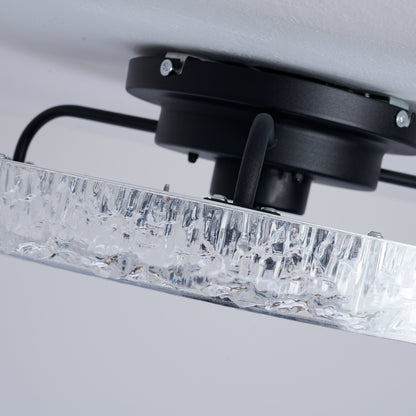 Matte Black Acrylic Ice Brick Ceiling Fan with Dimmable LED - view 20