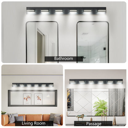 6-Light Black Minimalist LED Vanity Light - view 5