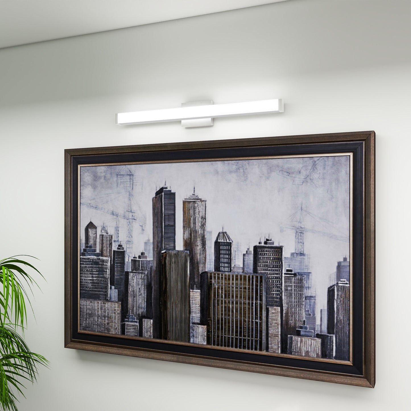 33" Brushed Nickel Square LED Vanity Light - view 4