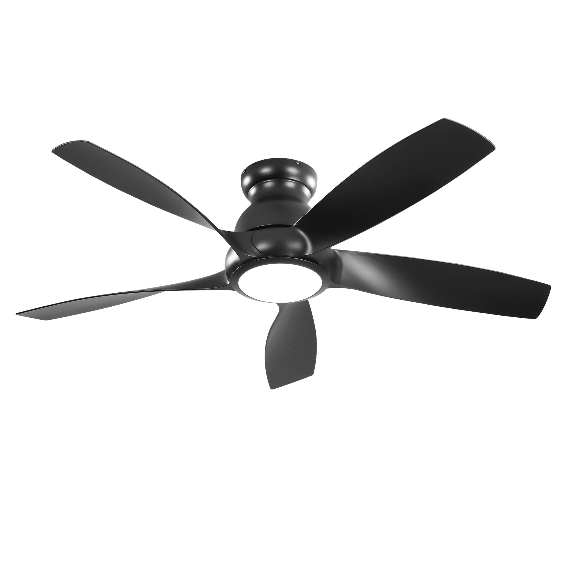 56" Matte Black 5-Blade Ceiling Fan with Remote