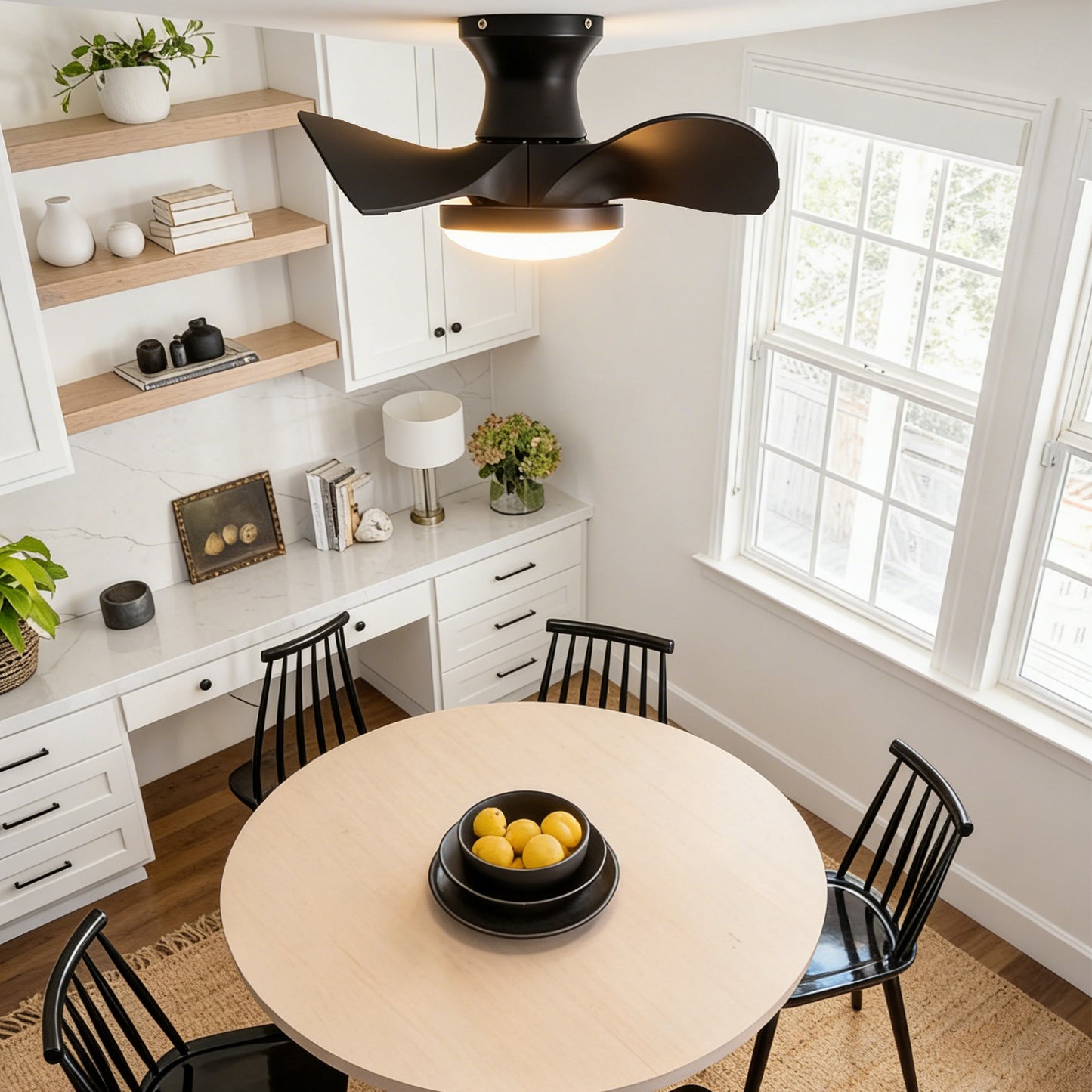 Matte Black Ceiling Fan with Light & Remote - view 12