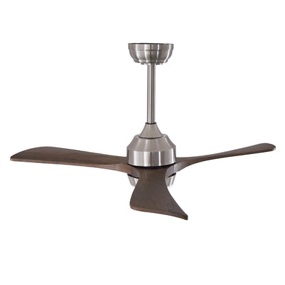 42" Nickel Solid Wood Ceiling Fan with Remote - view 19