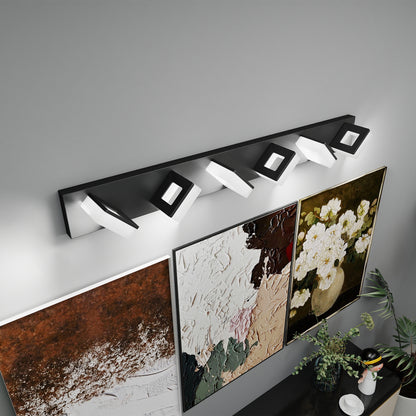 39" 6-Light Matte Black LED Acrylic Vanity Light - view 2