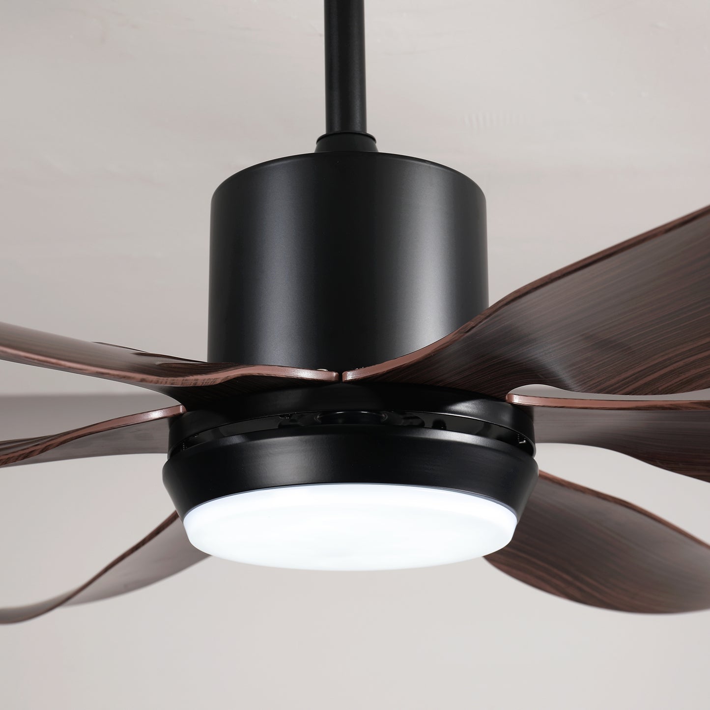 56" Matte Black 6-Blade Ceiling Fan with Remote - view 18