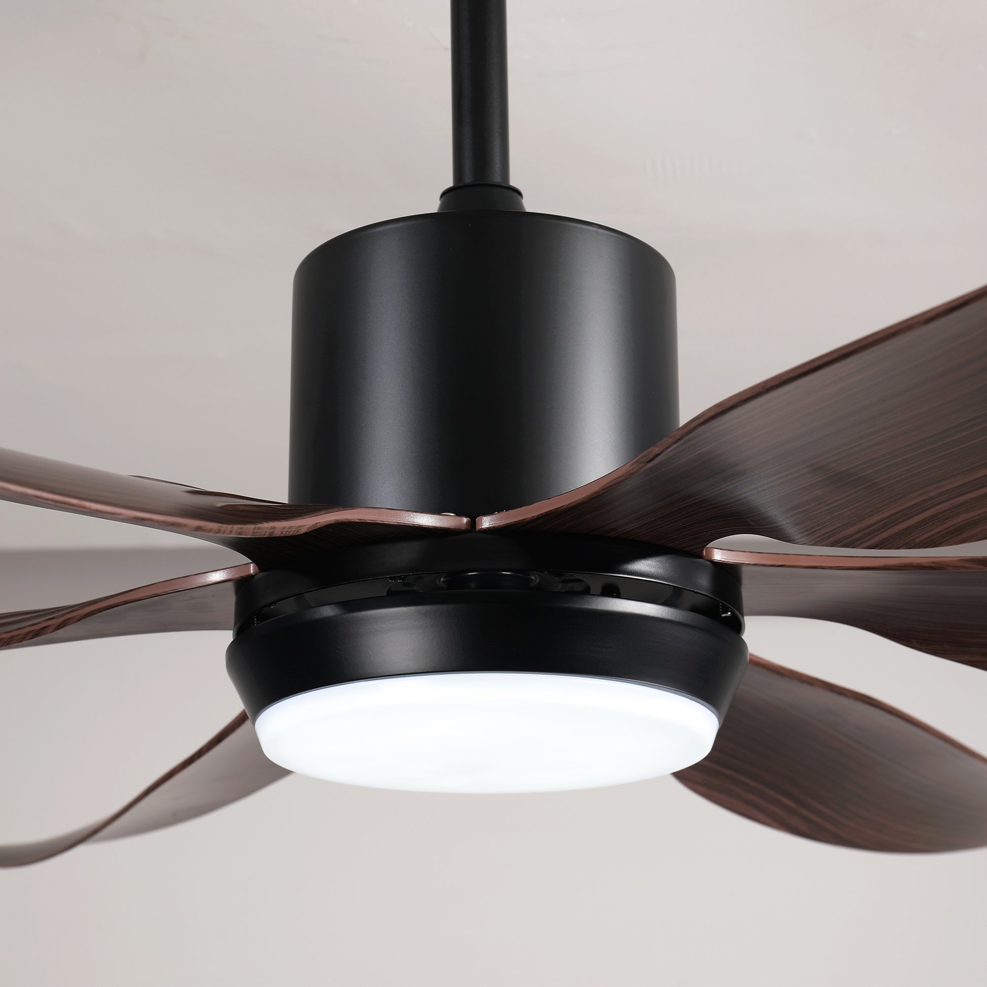 56" Matte Black 6-Blade Ceiling Fan with Remote - view 18