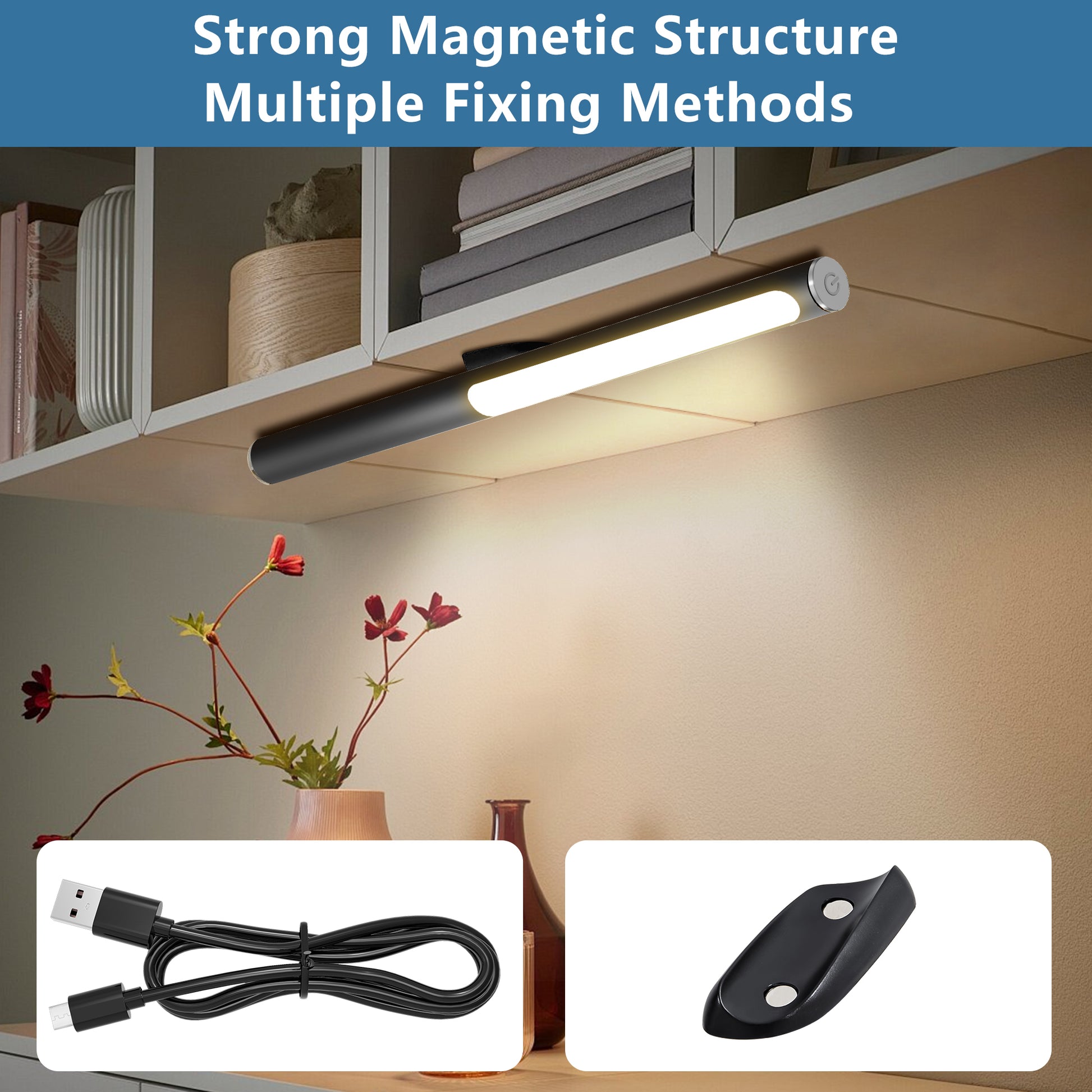 Adjustable Black LED Desk Lamp with USB Port - view 5